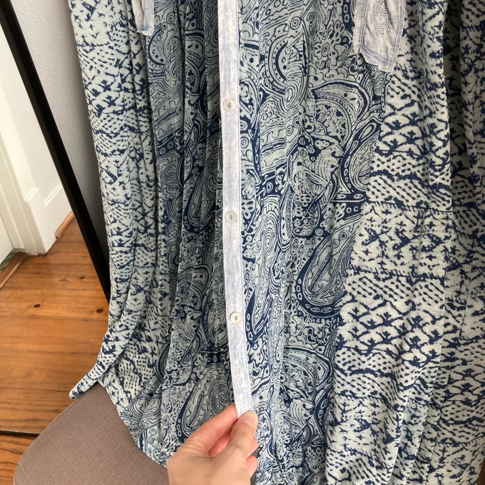 Free People Oh My Mix Print Long Sleeve Maxi Dress M - Picture 10 of 14